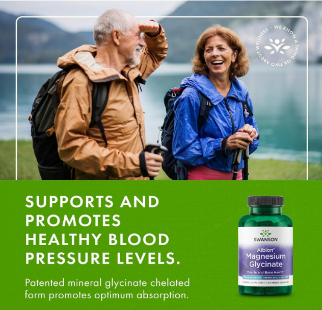 Swanson Magnesium Glycinate 133mg – 90 Kapsul Vegan – Suplemen Tidur & Anti Cemas