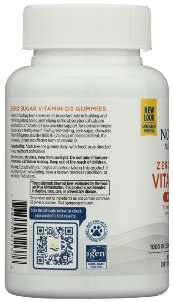 Nordic Naturals Zero Sugar Vitamin D3 Gummies