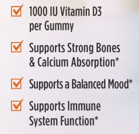 Nordic Naturals Zero Sugar Vitamin D3 Gummies