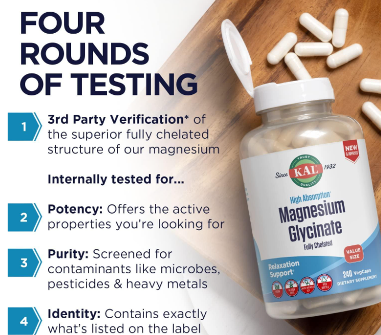 Kal Magnesium Glycinate 350 Capsules