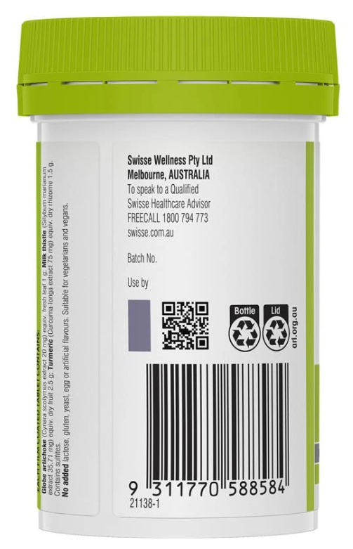 Swisse Liver Detox 60 Tablets Vegan Friendly