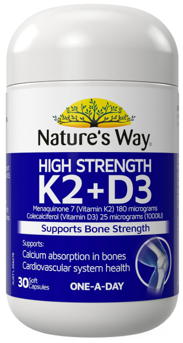 Nature’s Way Vitamin K2 + D3 180mcg 30 Softgel/Vitamin D3 K2 Original