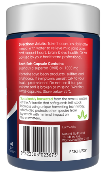 Bioglan Krill Oil 1000mg Double Strength Omega 3 Astaxanthin