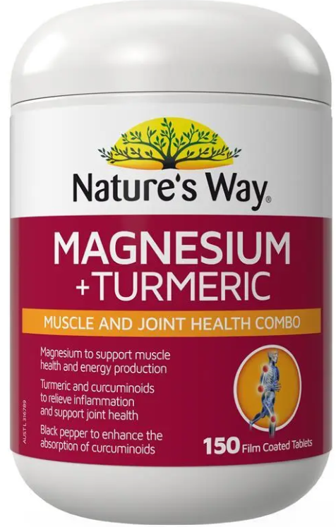 Nature's Way Magnesium + Turmeric 150 Tablets – Original Australia