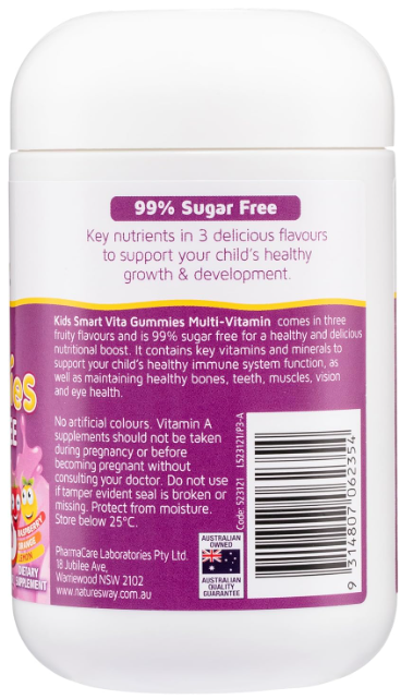 Nature's Way Nature's Way Kids Smart Multi Trio Sugar Free 75 Gummies/Multivitamin Gummies