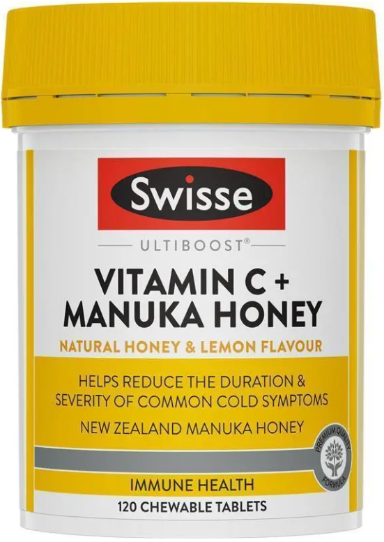 Swisse Ultiboost Vitamin C + Manuka Honey 120 Tablets
