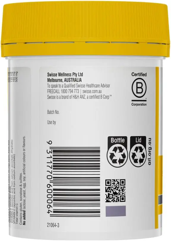 Swisse Ultiboost Vitamin C + Manuka Honey 120 Tablets
