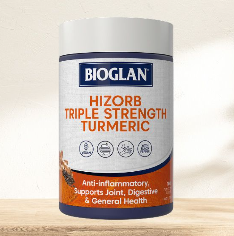 Bioglan Hizorb Triple Strength Turmeric 100 Tablets
