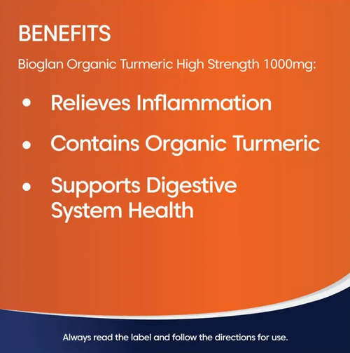Bioglan Hizorb Triple Strength Turmeric 100 Tablets
