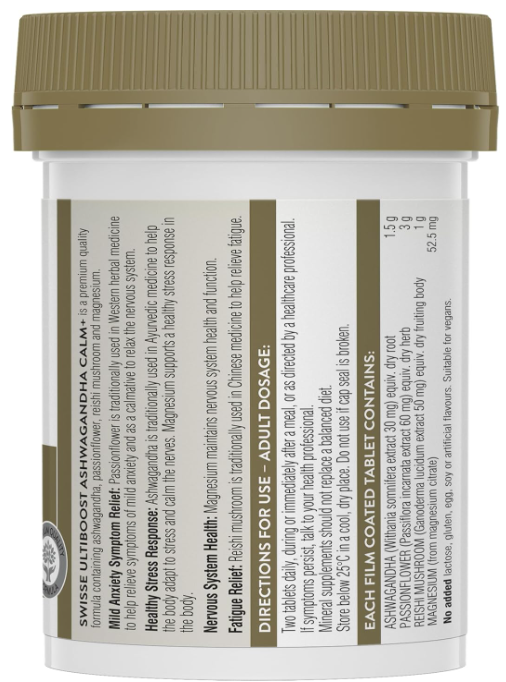 Swisse Ultiboost Ashwagandha Calm+ 60 Pack