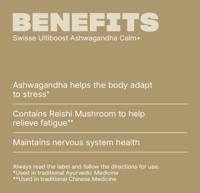 Swisse Ultiboost Ashwagandha Calm+ 60 Pack