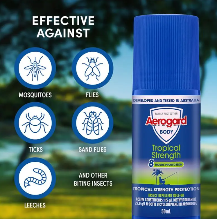 Aerogard Roll On Tropical Strength 50ml