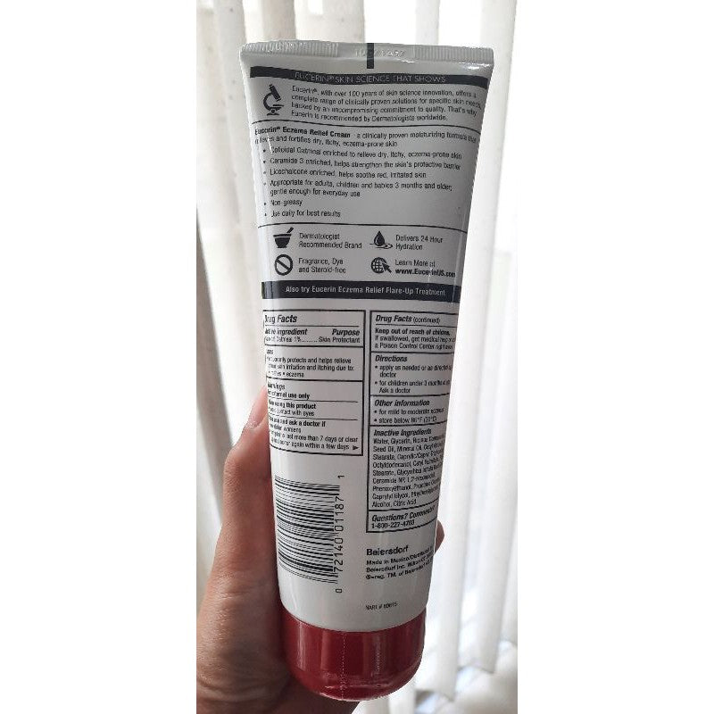 Eucerin Eczema Relief Body Cream, Fragrance Free, 8.0 oz (226 g)/Cream Eksim/Body Cream Eucerin