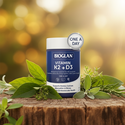 Bioglan Vitamin K2 + D3 - Natural Background Square