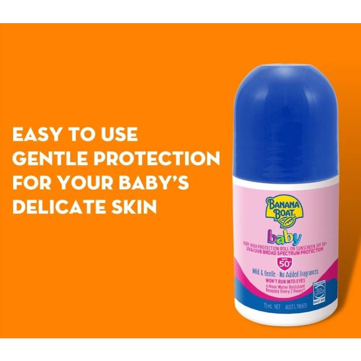 Banana Boat SPF 50+ Baby 75ml Roll On/Sun Screen Bayi