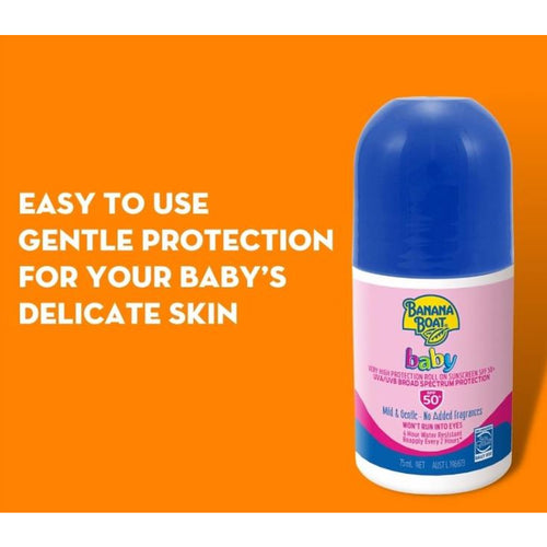 Banana Boat SPF 50+ Baby 75ml Roll On/Sun Screen Bayi