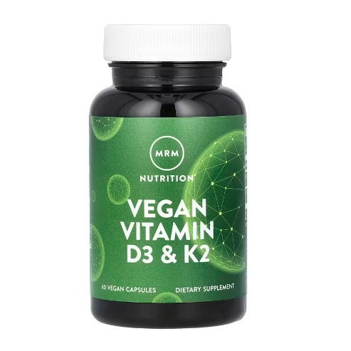 MRM Nutrition, Vegan Vitamin D3K2, 60 Vegan Capsules/D3 2500 K2 80mcg/Non GMO