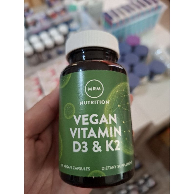 MRM Nutrition, Vegan Vitamin D3K2, 60 Vegan Capsules/D3 2500 K2 80mcg/Non GMO