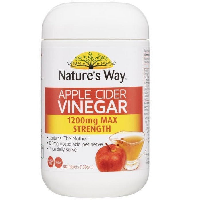 Nature's Way Apple Cider Vinegar 1200mg 90 Tablets/Apel Cider