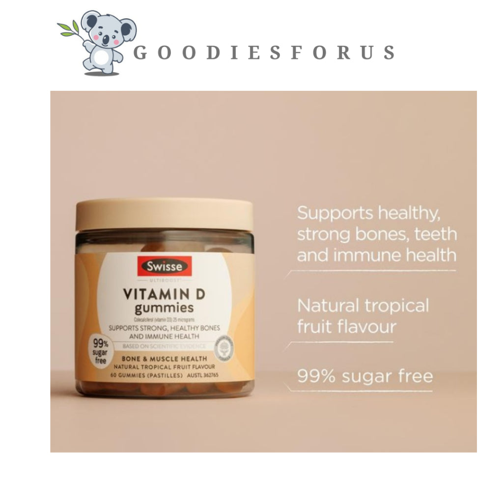 Swisse Vitamin D Gummies 60 Pack/Vitamin D3 1000 Gummies