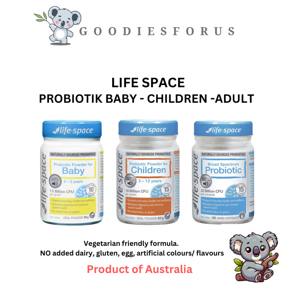Life-space Probiotic Powder For Baby 40 gr 60 gr/Children 40g 60gr/Probiotik Dewasa 40 kapsul/Kesehatan pencernaan usus