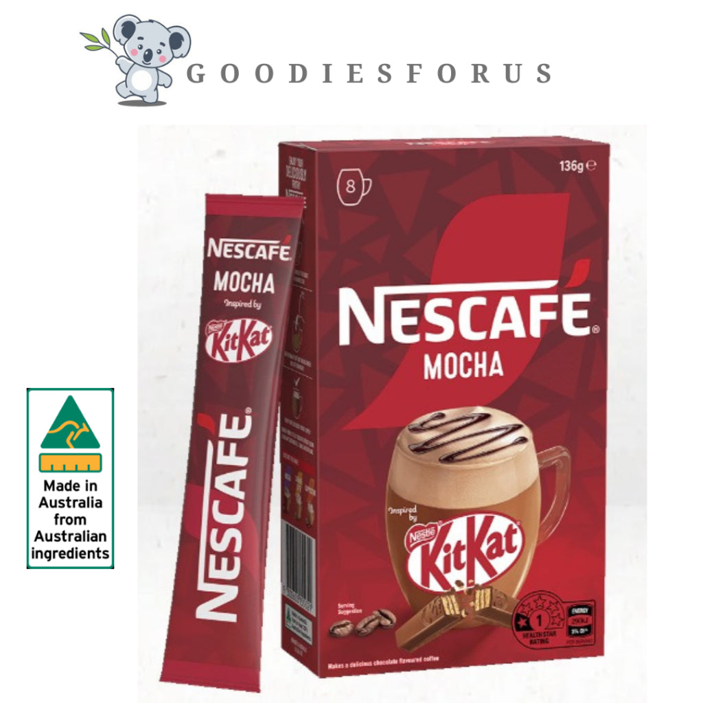 NESCAFE KITKAT Mocha Drink isi 8 Sachet/NESCAFE AUSSIE/Minuman Cokelat Import