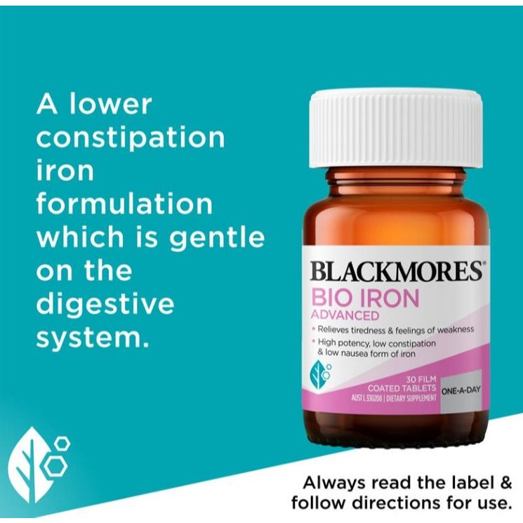 Vitamin Zat Besi BIO IRON Advanced 30 Tablets Blackmore Australia