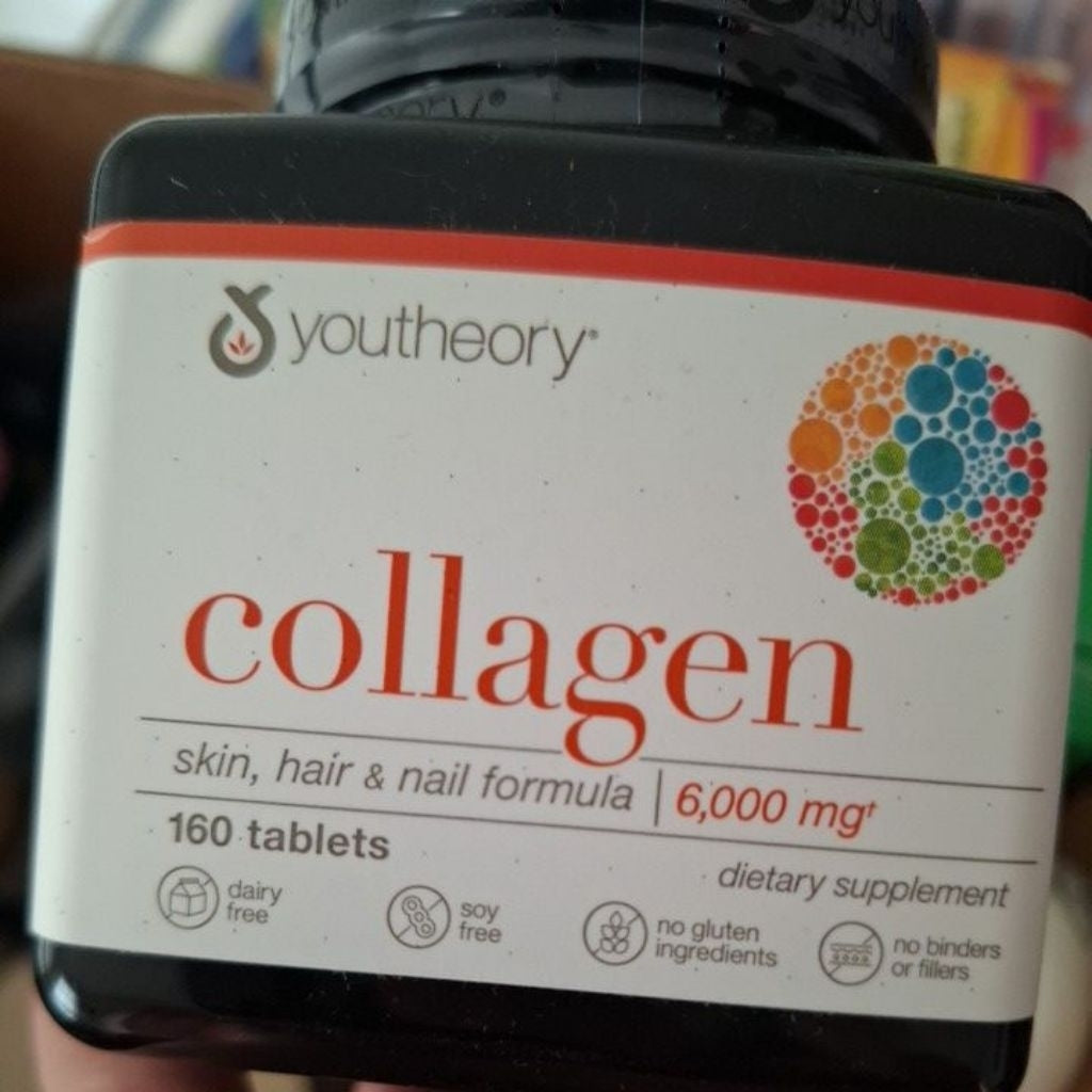 Youtheory Hydrolyzed Collagen 6000mg Hair Skin Nails 160 Tablet/Original US