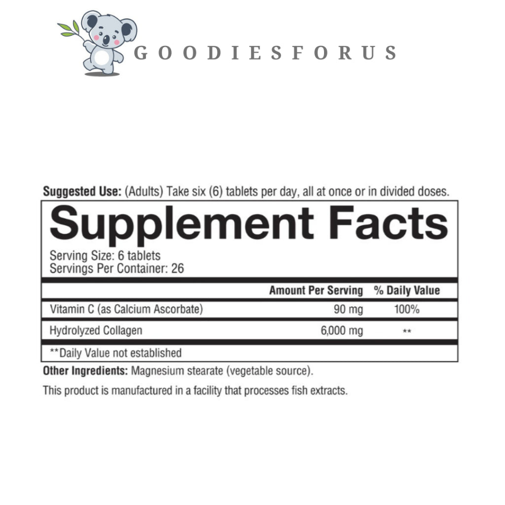 Youtheory Hydrolyzed Collagen 6000mg Hair Skin Nails 160 Tablet/Original US