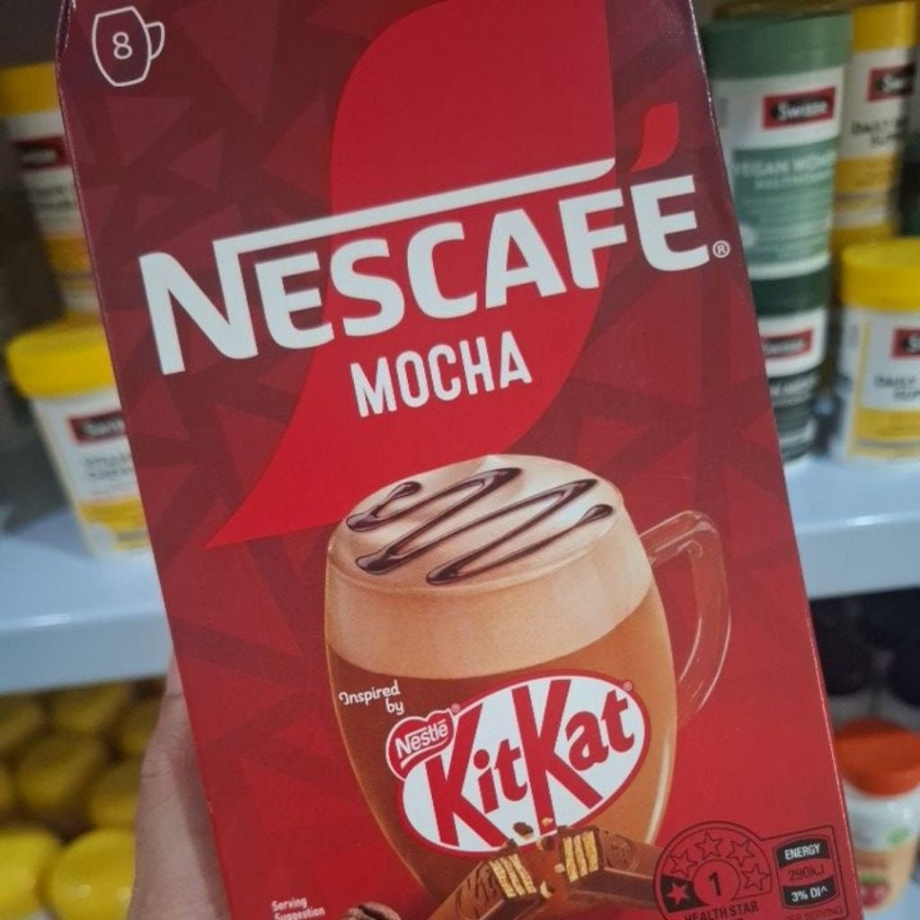 NESCAFE KITKAT Mocha Drink isi 8 Sachet/NESCAFE AUSSIE/Minuman Cokelat Import