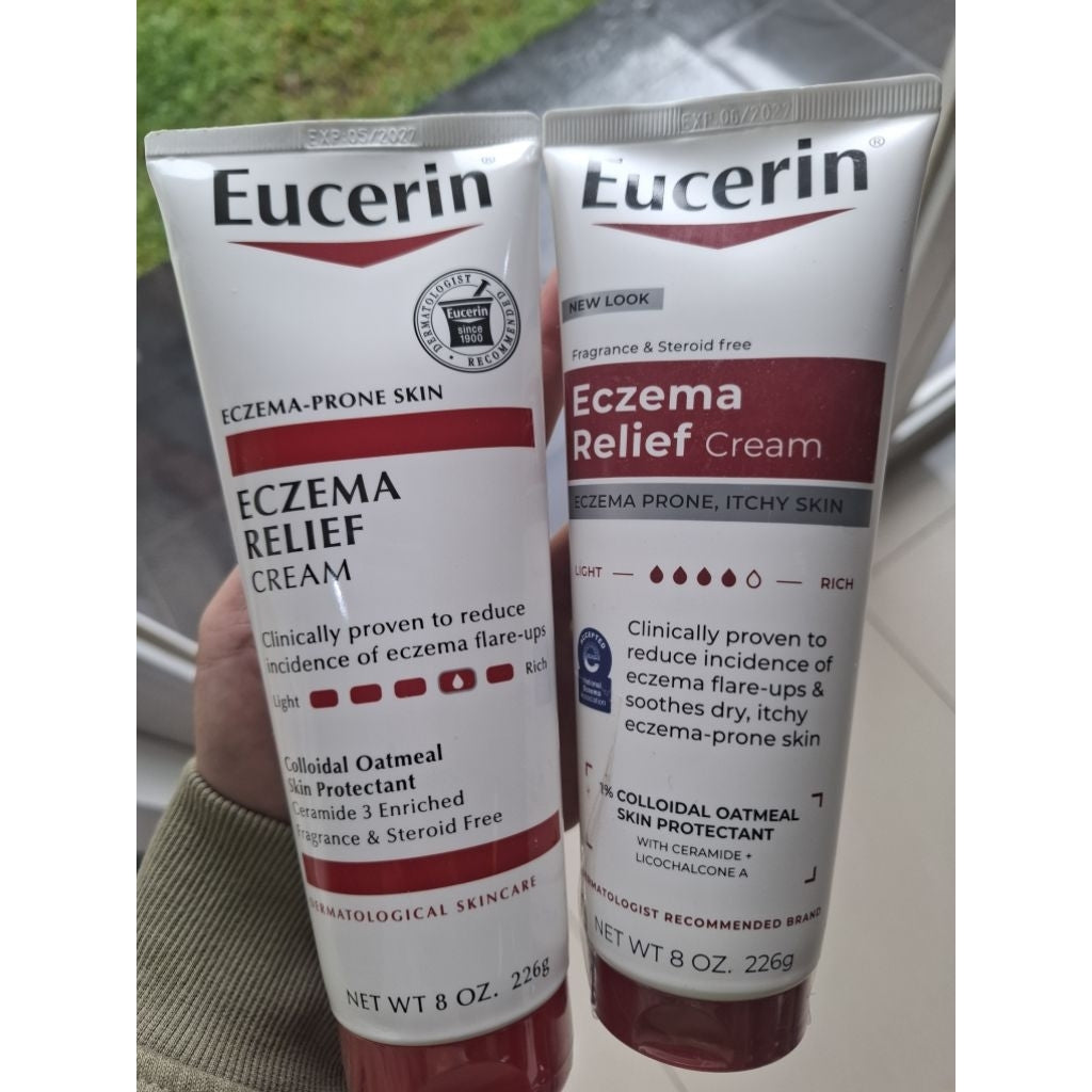 Eucerin Eczema Relief Body Cream, Fragrance Free, 8.0 oz (226 g)/Cream Eksim/Body Cream Eucerin