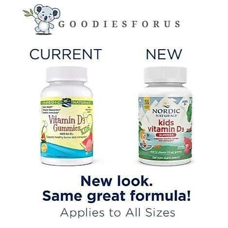 Nordic Naturals Vitamin D3 400 IU gummies 4+ thn isi 60 gummies /vitamin anak D3 400IU